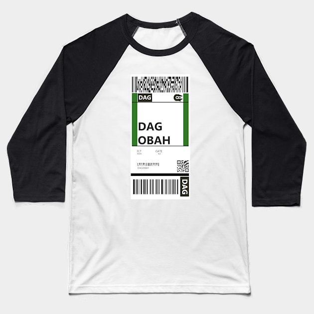 Dagobah Boarding Pass Baseball T-Shirt by Bluesuiter